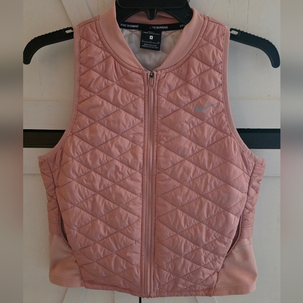 Nike Women's Light Pink Quilted Vest